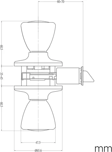 Miniatura 2 de Design House 787333 Pomo de paso de tulipán para pasillos y puertas de armario, 6.25 pulgadas de largo x 3.25 pulgadas de ancho, cromo satinado