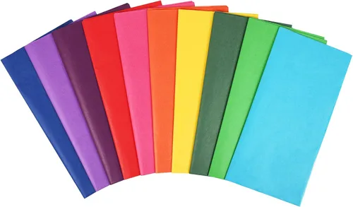 Simetufy 60 hojas de papel de seda de color arcoíris para bolsas de regalo, 10 colores llamativos, envoltura de regalo de 20 x 20 pulgadas, a granel