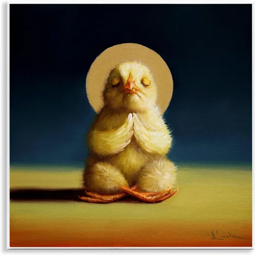 Miniatura 11 de Stupell Industries Yoga Chicks - Placa de pared divertida con diseño de animales de Lucia Heffernan, 12 x 12 pulgadas, color amarillo Chicas De Yoga