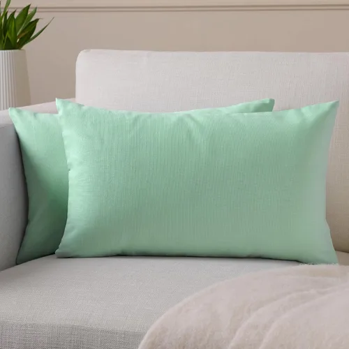 Miniatura 98 de Encasa XO Juego de 2 fundas de almohada de 12 x 12 pulgadas, color beige, sin rellenos, fundas de almohada de algodón para sala de estar, cama