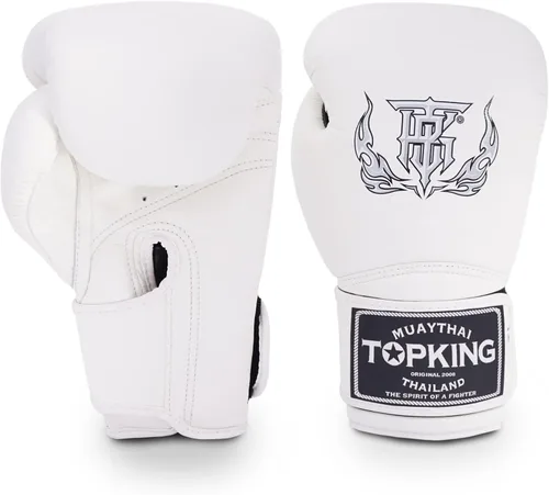 Top King Super Muay Thai Guantes de boxeo, blanco, negro, rojo, azul, amarillo, rosa, verde; 8 onzas, 10 onzas, 12 onzas, 14 onzas, 16 onzas, 18