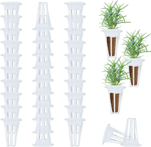 Miniatura 7 de Cestas de cultivo cuadradas de repuesto compatibles con QYO, LYKO, sistema de cultivo hidropónico iDOO IG201, cestas de semillas para jardín