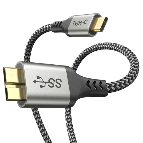 Miniatura 8 de Cable externo de disco duro USB C de 10 Gbps, cable corto micro B a USB C, cable de disco duro USBC USBC para WD Toshiba Westgate Seagate, SSD