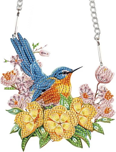 Miniatura 26 de AiYuanzsh Juego de letreros colgantes de pintura de diamantes, arte de diamante, arte de pared colgante de lindo dragón blanco, kit de colgante