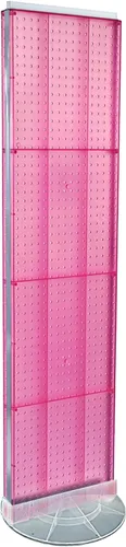 Miniatura 19 de Azar Displays 700440-WHT, EXPOSITOR DE PISO DE PEGBOARD DE DOS CARAS BASE DE ESTUDIO REVOLVANTE REDONDO TAMAÑO DEL PANEL: 16" W X 60" H, Blanco