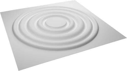 Miniatura 6 de Ekena Millwork WP20X20WDWH 19 5/8 pulgadas de ancho x 19 5/8 pulgadas de alto Wade EnduraWall Decorativo 3D Panel de pared cubre 2.67 pies cuadrados