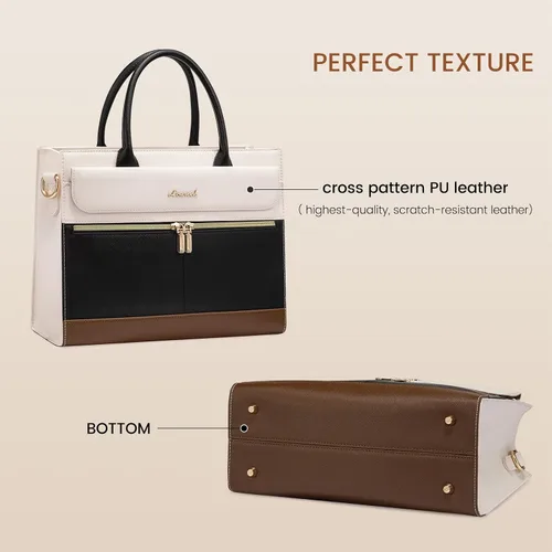 Miniatura 7 de LOVEVOOK Carteras y bolsos para mujeres, bolso de hombro de cuero bolso negro tipo tote, bolsos satchel y cruzados con asa superior para damas