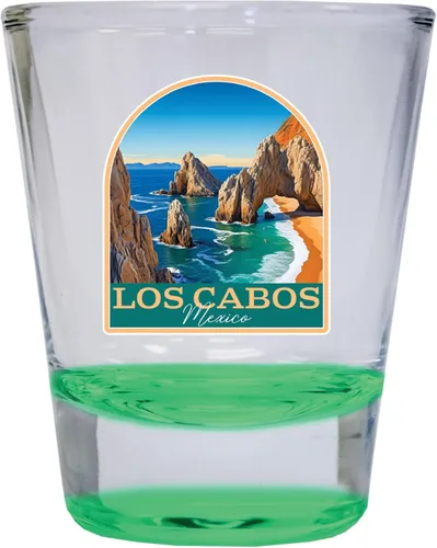 Miniatura 5 de Los Cabos Mexico Design B Souvenir - Vaso de chupito redondo de 1.5 onzas, color rojo, paquete de 4