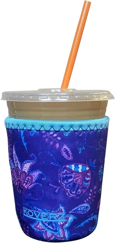 Miniatura 18 de Funda Koverz para café helado, funda aislante de neopreno para taza, se ajusta a una taza de café de 32 Oz., lavable y reutilizable, accesorios