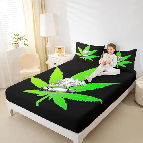 Miniatura 14 de Sábana bajera de galaxia tamaño individual, juego de ropa de cama con purpurina degradado para niños, niñas, niños y mujeres, decoración