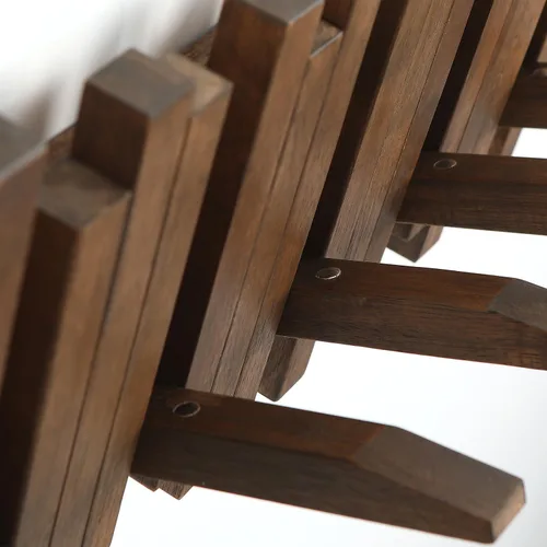 Miniatura 3 de Perchero de madera natural para piano de pared Perchero de pared Perchero de pared abatible con 5 ganchos Perchero de entrada, hecho de madera