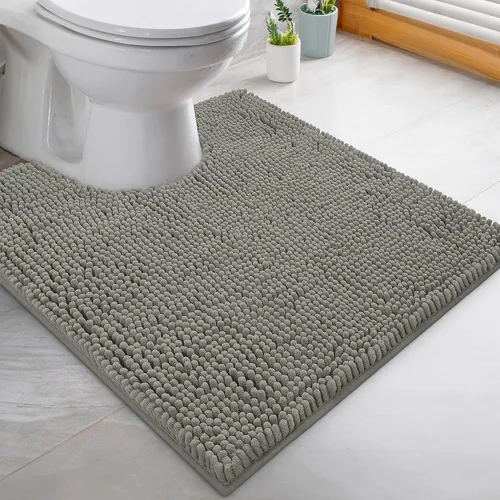 Miniatura 95 de LuxUrux Tapete de microfibra afelpada, de felpilla extrasuave, pelo largo de 1 pulgada, muy absorbente, para baño o ducha, lavar y secar a máquina