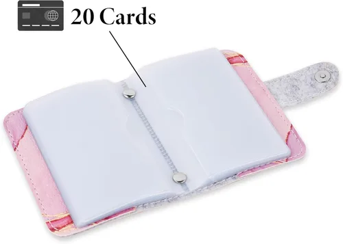 Miniatura 5 de Organizador de tarjetas de visita, soporte para tarjetas de visita, funda de piel sintética, carpeta de organización con nombre y tarjeta