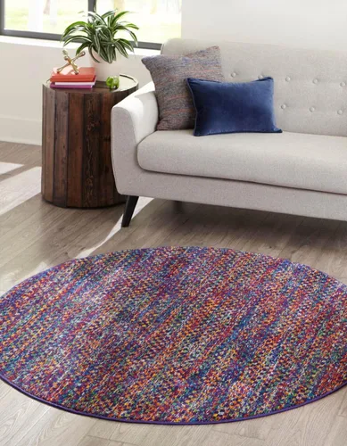 Miniatura 7 de Unique Loom Calypso Collection - Alfombra rectangular de 2 x 3 pies, color azul y multicolor