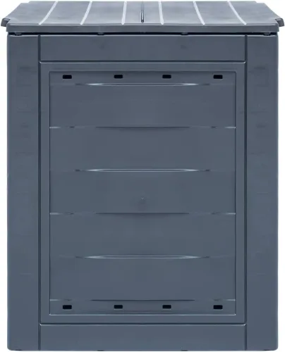 Miniatura 3 de Compostador de jardín para compostador de jardín, compostador al aire libre con gran capacidad y fácil montaje, gris, 23.6 x 23.6 x 28.7 pulgadas