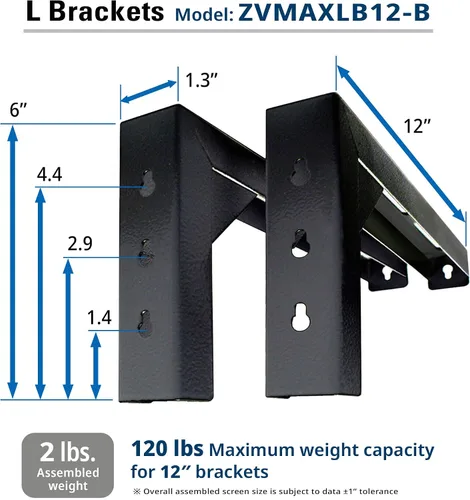 Miniatura 4 de Elite Screens VMAX Soportes en L para colgar de techo o pared, manual.