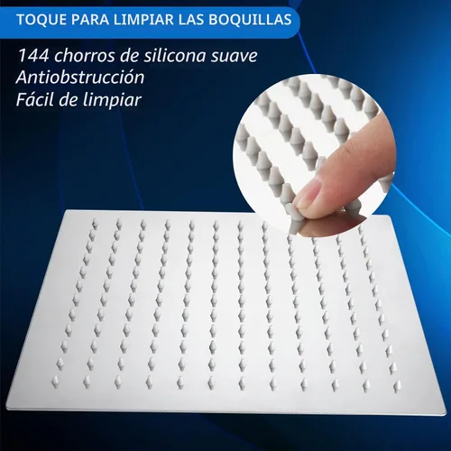 Miniatura 3 de Voolan - Regadera grande tipo lluvia de 12 pulgadas, de acero inoxidable 304, reemplazo perfecto para tu regadera de baño (12 pulgadas, cromado)
