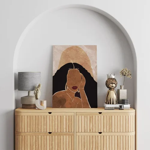 Miniatura 4 de Tuyashua Lienzo decorativo con marco de mujer negra (11.5 x 15 pulgadas), arte de pared afroamericana, decoración de pared de niña negra, decoración