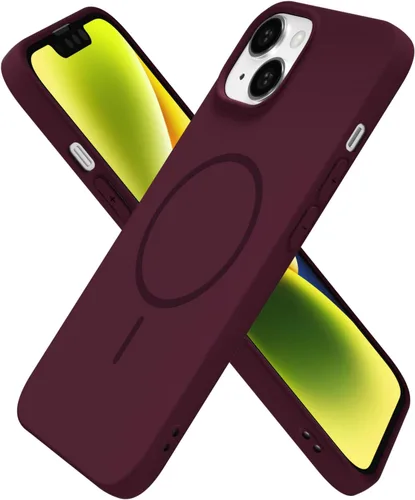 Miniatura 99 de oakxco Funda de silicona Mag Safe para iPhone 17 Pro Max, funda magnética delgada y fina compatible con carga inalámbrica MagSafe, bonita funda Negro