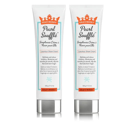 Miniatura 4 de Shaveworks Pearl Soufflé Crema de afeitar para mujeres – Loción de afeitado calmante e hidratante para piernas, axilas, área del bikini – Reduce
