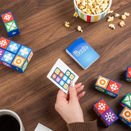 Miniatura 6 de The Uzzle 3.0 Juego de mesa, Juegos de mesa familiares para niños y adultos, Juegos de rompecabezas de bloques para edades 4+