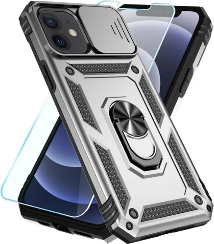Miniatura 41 de SunStory Funda compatible con iPhone 12 Pro Max con protector de pantalla HD, cubierta de cámara deslizante y soporte de anillo giratorio