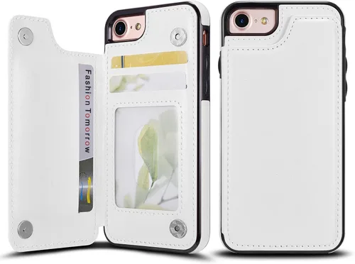 Miniatura 11 de Funda de piel tipo cartera para iPhone con (dos cierres magnéticos), (ranuras para tarjetas) función atril