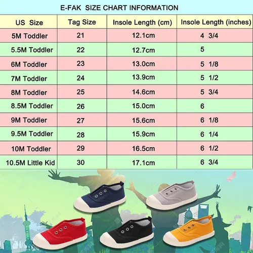 Miniatura 6 de E-FAK Toddler Shoes Boys Girls Canvas Sneaker Slip-On Kids Shoes Light Weight Fashion Casual Running Shoes(ToddleLittle KidsBaby)