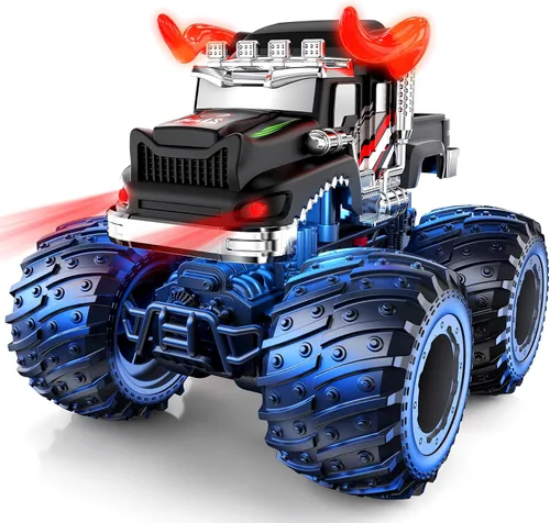 Miniatura 8 de BAODLON Camión Monstruo de Control Remoto, Juguetes de Camión Bull RC de 2.4GHz para Niños de 3 4 5 6 7 8 Años, Camión RC Todo Terreno Fuera