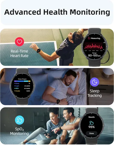 Miniatura 7 de Parsonver Smart Watch for Swimming, 5ATM Waterproof Watch for Pool & Open Water, AI Swim Analysis, Built-in GPS & Compass, AMOLED Fitness Trackers