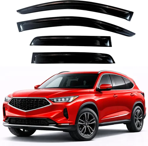 Miniatura 26 de KPY Visor de Ventana Compatible con Hyundai Accent Sedan 2012-2017, Protector de Lluvia de 4 Piezas Deflectores de Ventilación de Ventana Lateral