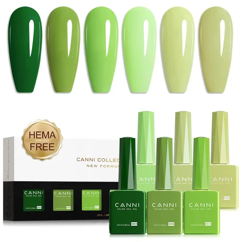 Miniatura 16 de CANNI Kit de esmalte de uñas de gel, 6 colores, rosa nude, 0.3 fl oz, tonos de piel, uñas francesas, marrón neutro, kit de uñas de gel para remojar