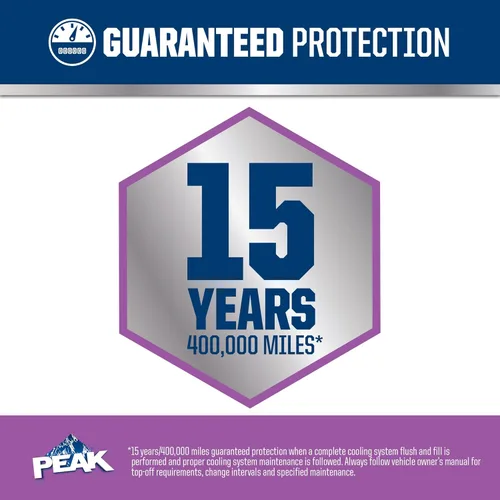 Miniatura 4 de PEAK OET Extended Life Violet 50/50 Anticongelante/refrigerante prediluido para vehículos europeos, 1 galón