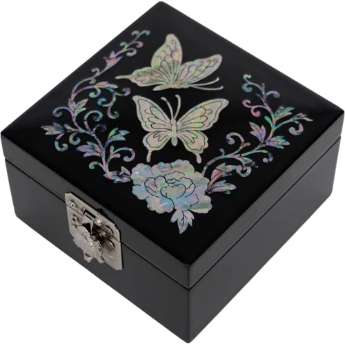 Miniatura 2 de February Mountain Joyero pequeño de mariposa de nácar Regalos para su amistad, regalos de cumpleaños para mujeres, mamá, esposa, novia, mejor