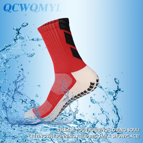Miniatura 6 de QCWQMYL Calcetines de fútbol antideslizantes para hombre, 134 pares de calcetines antideslizantes para hospital, pilates, correr, calcetines