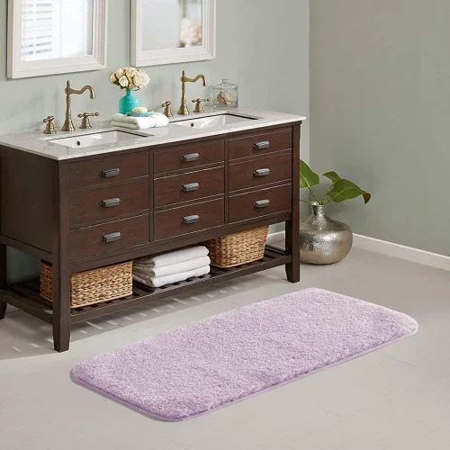 Miniatura 67 de Suchtale - Alfombra de baño antideslizante, tapete de baño de microfibra suave, absorbente de agua, peluda, lavable a máquina, para regadera, 16 x