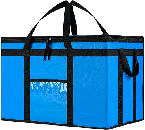 Miniatura 49 de NZ home Bolsa de enfriador XXL PRO aislada y duradera para entrega y compras de comestibles con cremallera superior, para calentar alimentos