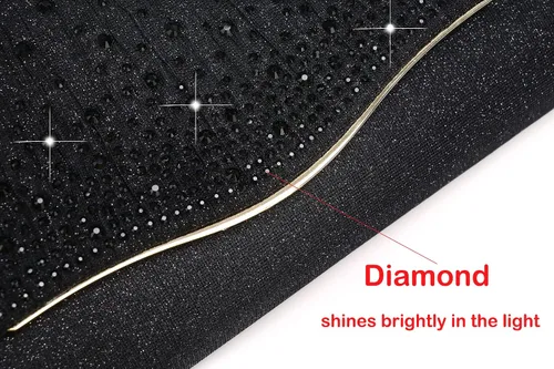Miniatura 6 de Monederos de mano con diamantes de imitación para mujer, monederos y bolsos formales de boda, fiesta, graduación, bolsas de dinero, regalo