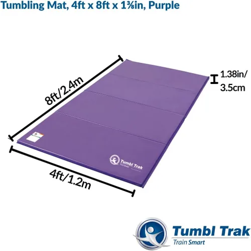 Miniatura 2 de Tumbl Trak Colchoneta plegable para gimnasia Púrpura