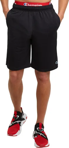 Champion Men's Sport Shorts, Standard Fit, 10 Inch Inseam, Lightweight Fabric, Moisture-Wicking Negro