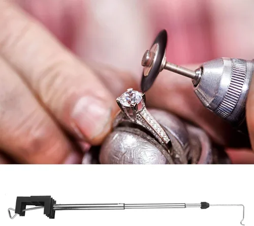 Miniatura 2 de Soporte telescópico para colgar, amoladora rotativa de rotación 360, mini soporte para taladro, altura ajustable, eje flexible, soporte para colgar