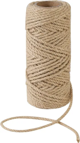 Miniatura 9 de Cordel de yute natural negro de 0.079 in y 328 pies, para regalo de manualidades, proyectos de manualidades, envoltura, agrupación, embalaje, cordel