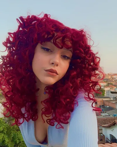 Miniatura 7 de ANNISOUL Pelucas rizadas marrones para mujeres negras, peluca afro larga con flequillo para mujeres, fibra sintética sin pegamento, pelo voluminoso