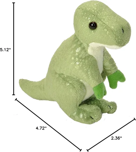 Miniatura 6 de Wild Republic Pocketkins Eco T.Rex, animal de peluche, 5 pulgadas, hecho de materiales reciclados, respetuoso con el medio ambiente