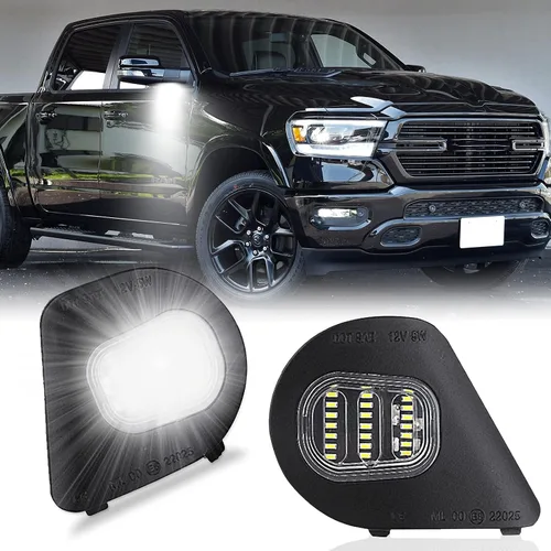 Miniatura 8 de KanSmart Para Ram Puddle Lights compatibles con Dodge Ram 1500 2500 2010-2019 Accesorios Espejo Puddle Light Ram 3500 4500 5500 LED Espejo Lateral