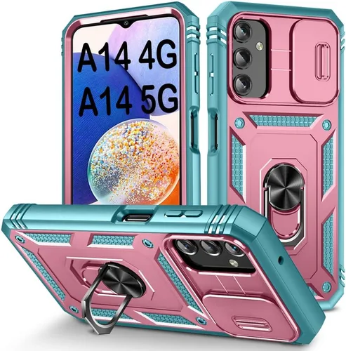 Miniatura 83 de PASNEW Funda para Samsung Galaxy A54, Soporte Metálico y Cubierta Deslizante para Cámara, Militar Multicapa Resistente de Cuerpo Completo a Prueba