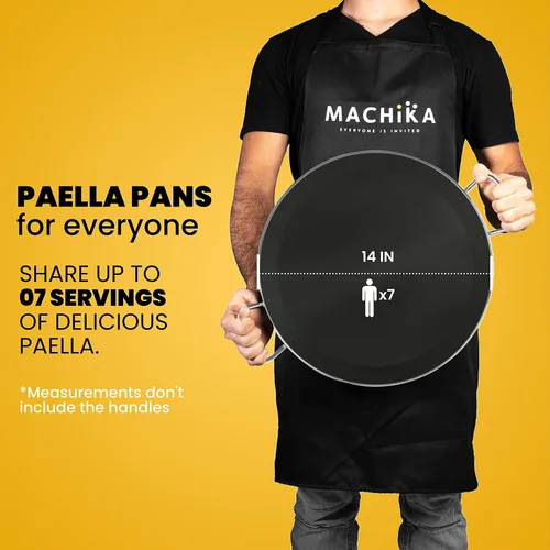Miniatura 3 de Machika Sartén de acero inoxidable con superficie antiadherente Sartén grande perfecta para preparar comida mediterránea Fondo de sándwich 7