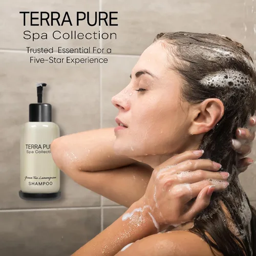 Miniatura 6 de Terra Pure Champú Colección Spa Servicios del hotel en botella con bomba 10.14 oz / 10.1 fl oz (caja de 12)