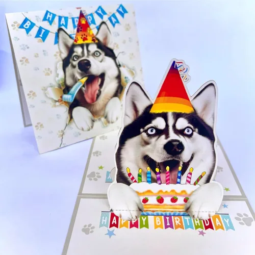 Miniatura 61 de Tarjeta de cumpleaños de perro Beagle 3D emergente – Felicitación de feliz cumpleaños para los amantes de los perros – Tarjeta desplegable
