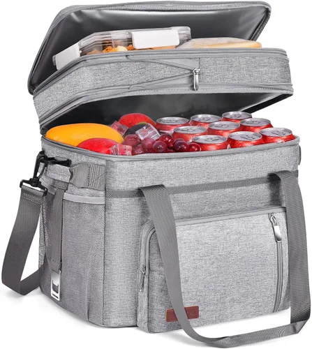 Miniatura 16 de MIYCOO – Bolsa de almuerzo y lonchera para hombres y mujeres, bolsa de almuerzo doble con aislamiento a prueba de fugas, suave y grande, lonchera